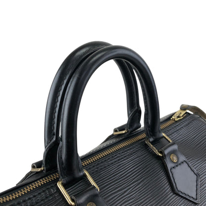 LOUIS VUITTON Epi Small Boston bag Handbag Black Vintage abz8nz