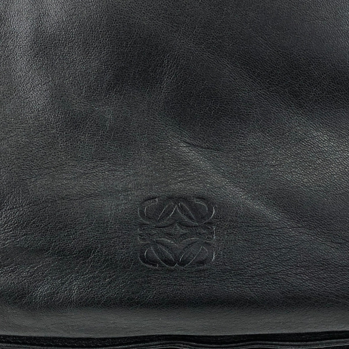 LOEWE Anagram Drawstring Shoulder bag Black Vintage zbxjy7