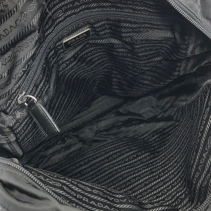 PRADA Triangle Logo Nylon Shoulder bag Black Vintage utfnwt