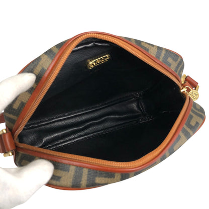 FENDI Zucca Logo Shoulder bag Brown Vintage ycr64x