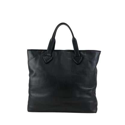 LOEWE Logo Embossed Two-way Handbag Shoulder bag Black Vintage m3sbja