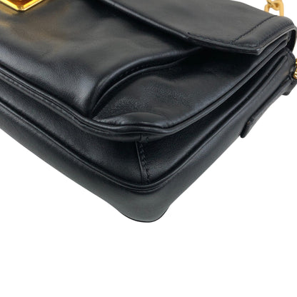 miumiu Turn Lock Chain Shoulder bag Black Vintage prsynv