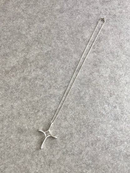 Tiffany & Co. Cross Motif SILVER925 Necklace Silver Vintage 57zzaz