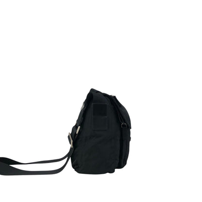 PRADA Tessuto Triangle Logo Shoulder bag Black Vintage p4wsch