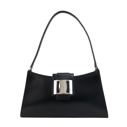 Salvatore Ferragamo Gancini Shoulder bag Black Vintage psuefg