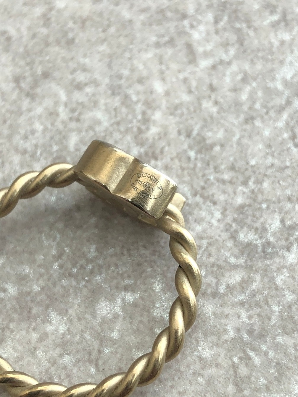 CHANEL Coco Mark Ring Gold Vintage whweu6