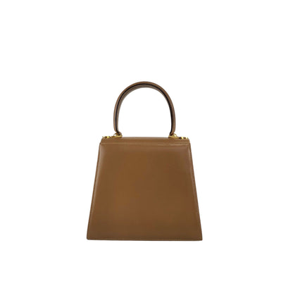 Salvatore Ferragamo Gancini Two-way Handbag Shoulder bag Brown Vintage 6t6kdf