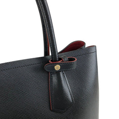 PRADA Triangle Logo Handbag Black Vintage n54bxv