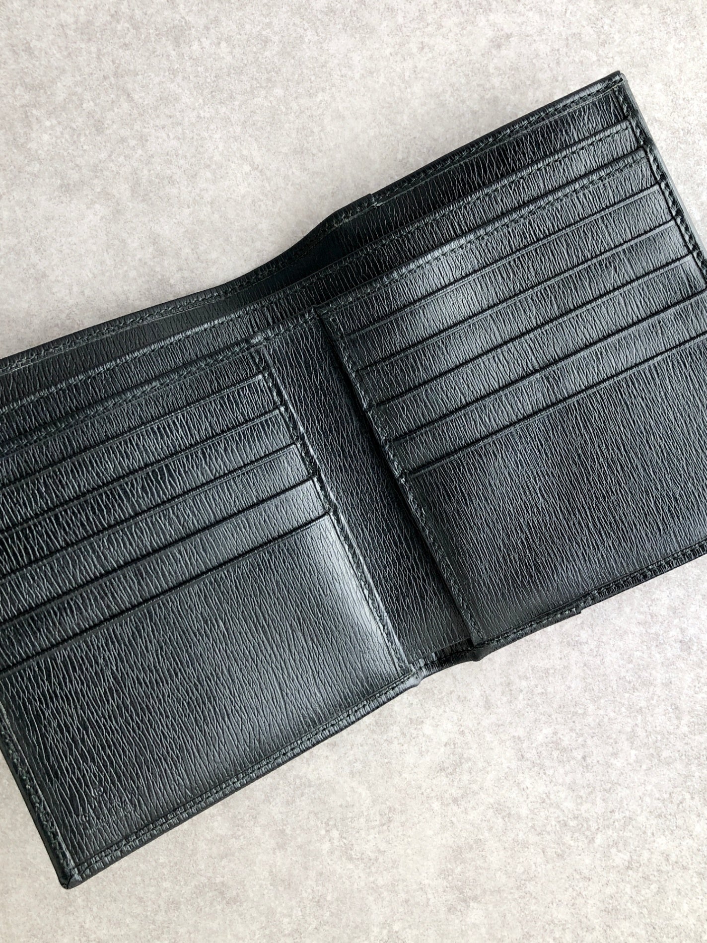 GUCCI Jackie Folded Wallet Black 035・3661・2169 Vintage p7c8tb