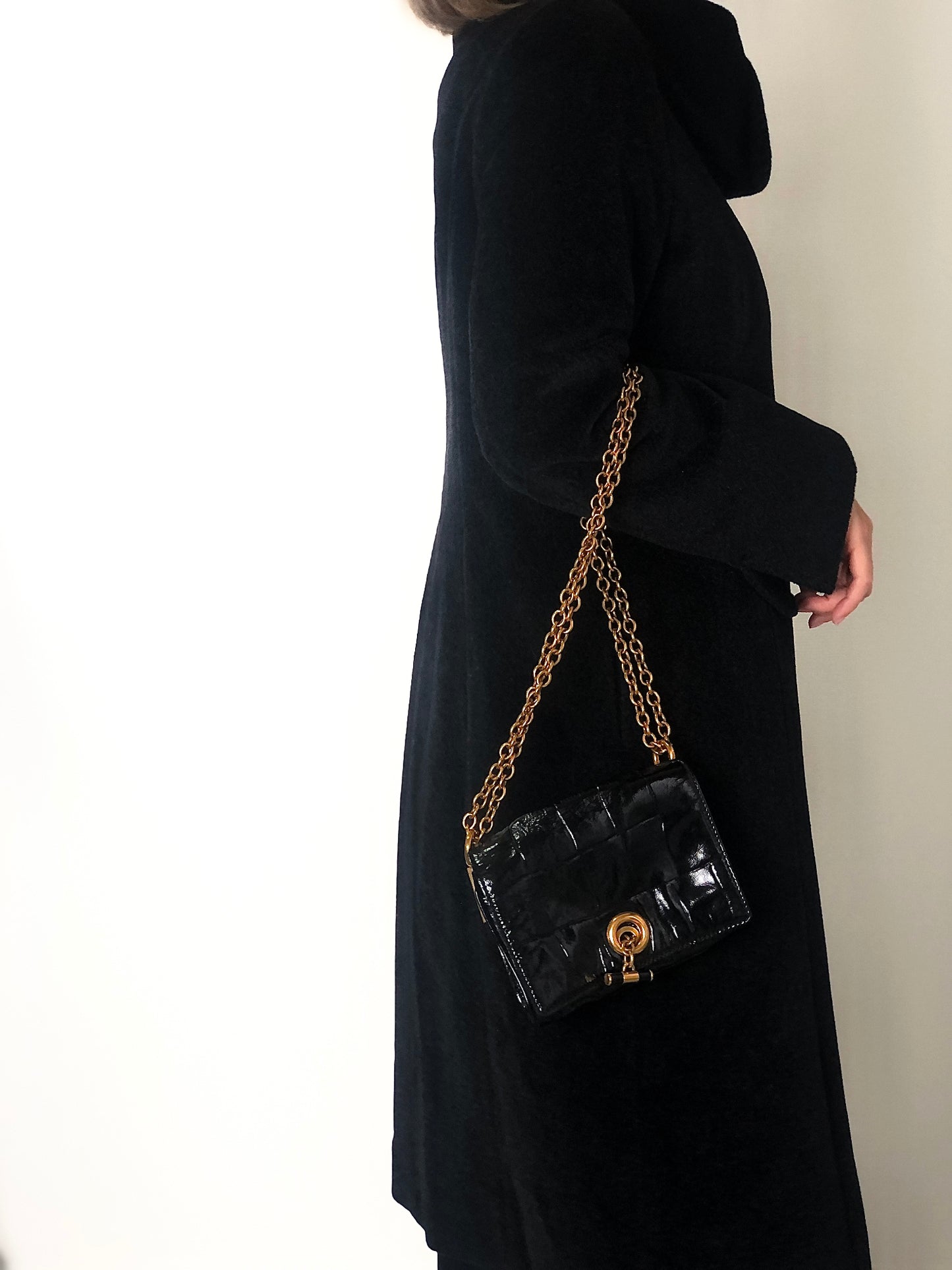 Yves Saint Laurent Chain Shoulder bag Black Vintage rncjip