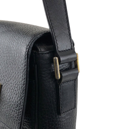 CELINE Gancini Shoulder bag Black Vintage s3twv4