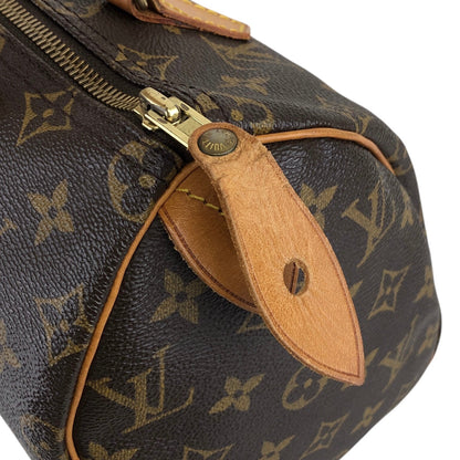 LOUIS VUITTON Monogram Handbag Boston bag Brown M41528 Vintage ausxgj