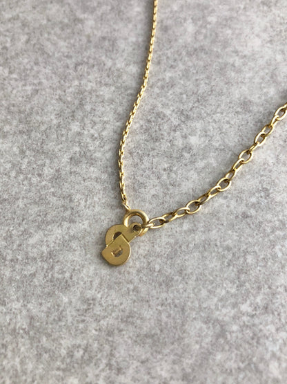 Christian Dior Logo Motif Necklace Gold Vintage fmzag2