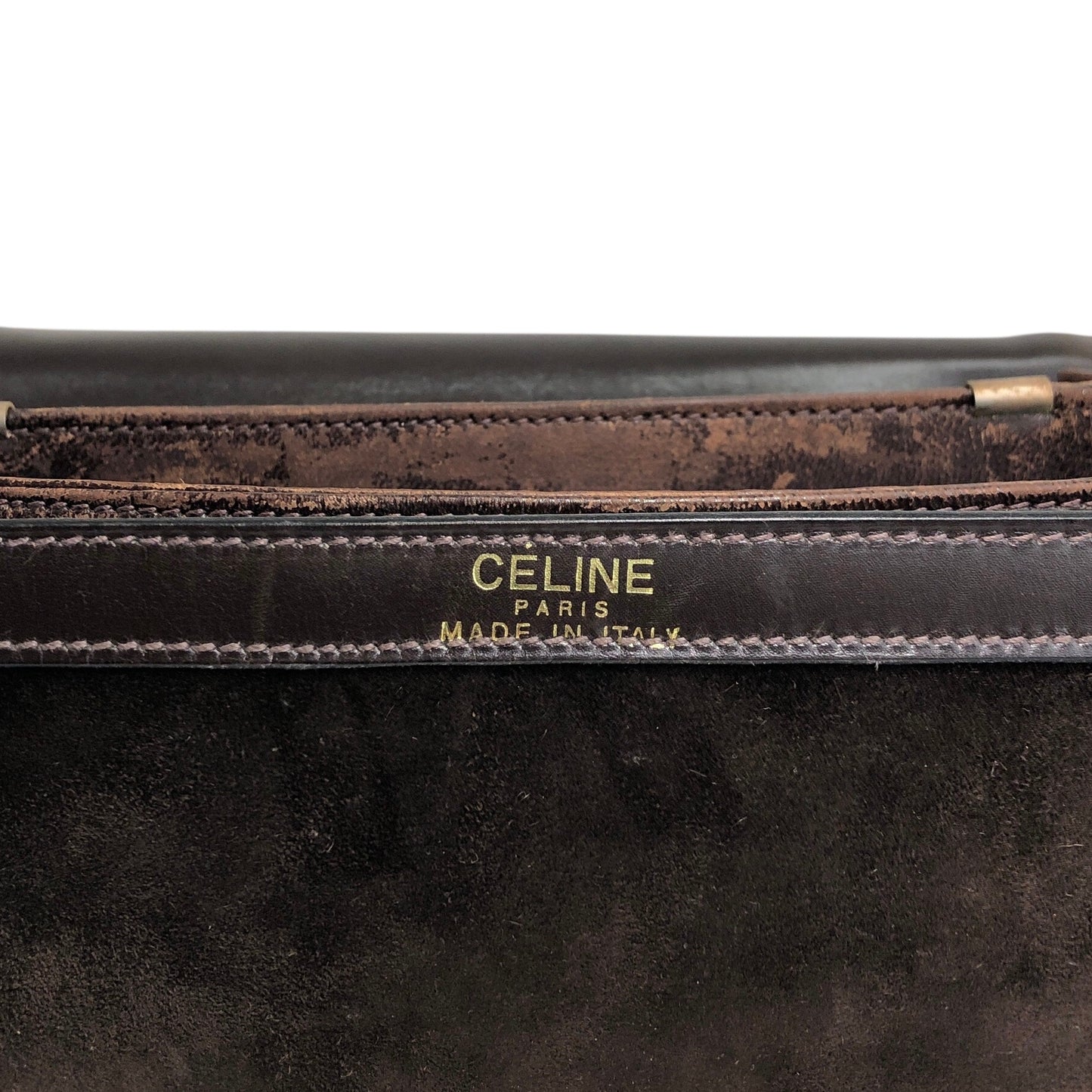CELINE Horse Carriage Shoulder bag Brown Vintage 8kncfy