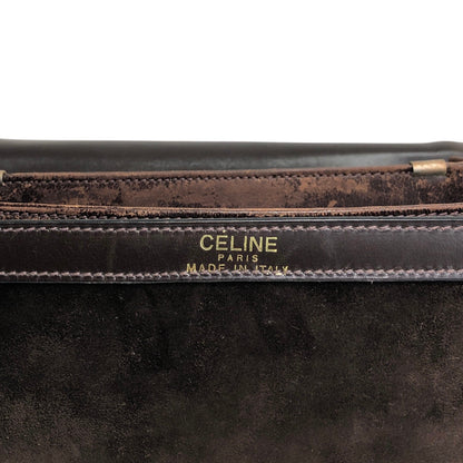 CELINE Horse Carriage Shoulder bag Brown Vintage 8kncfy