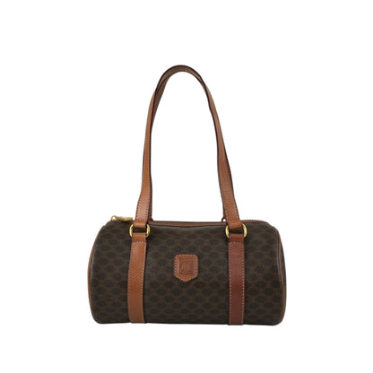 CELINE Macadam Blason Handbag Brown Vintage gbe4wr