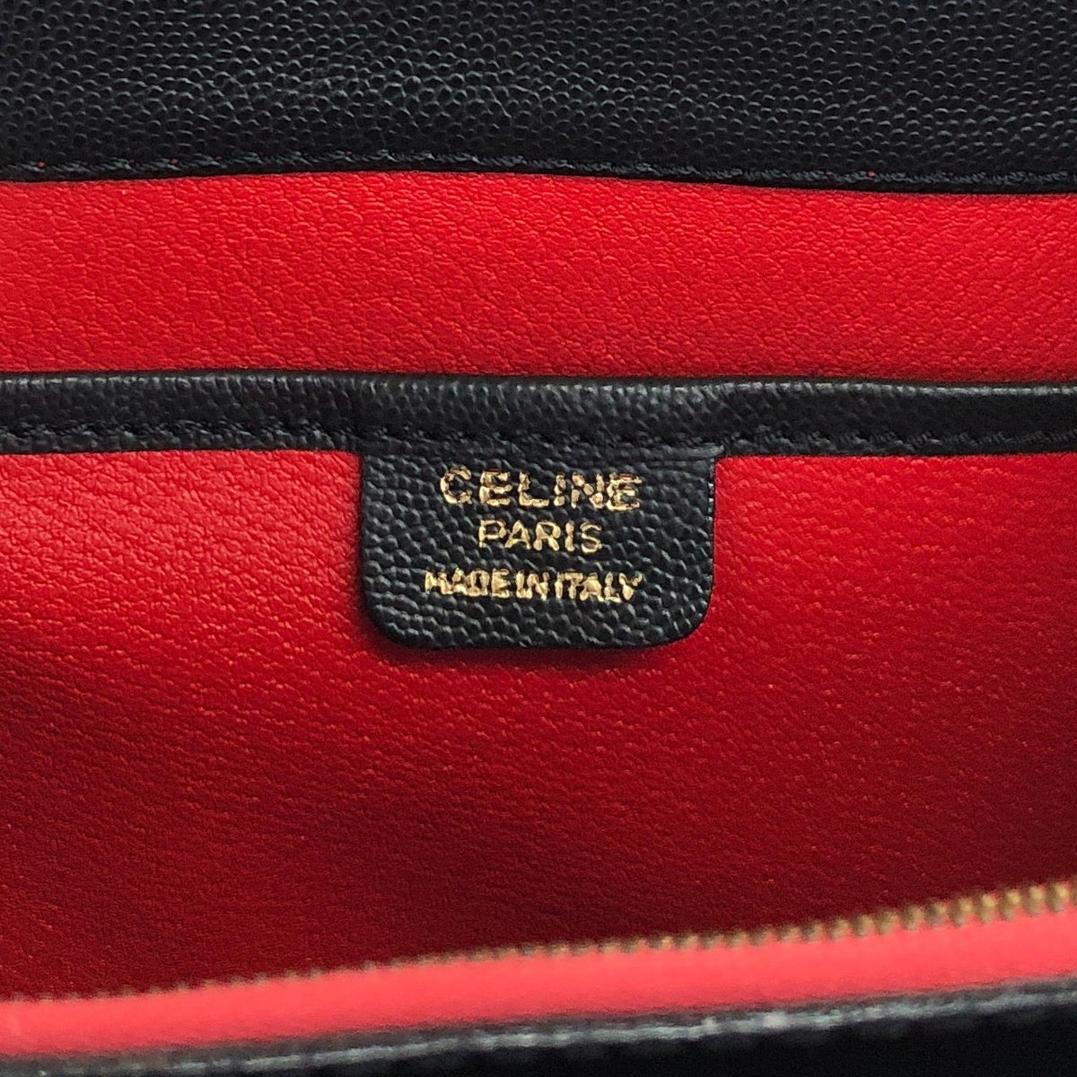 CELINE Gancini Shoulder bag Black Vintage y386id