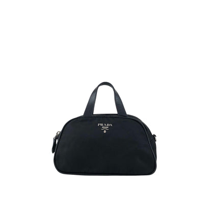 PRADA Logo Small Handbag Black Vintage zh3ngc