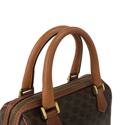 CELINE Macadam Two-way Handbag Shoulder bag Brown Vintage irexp5