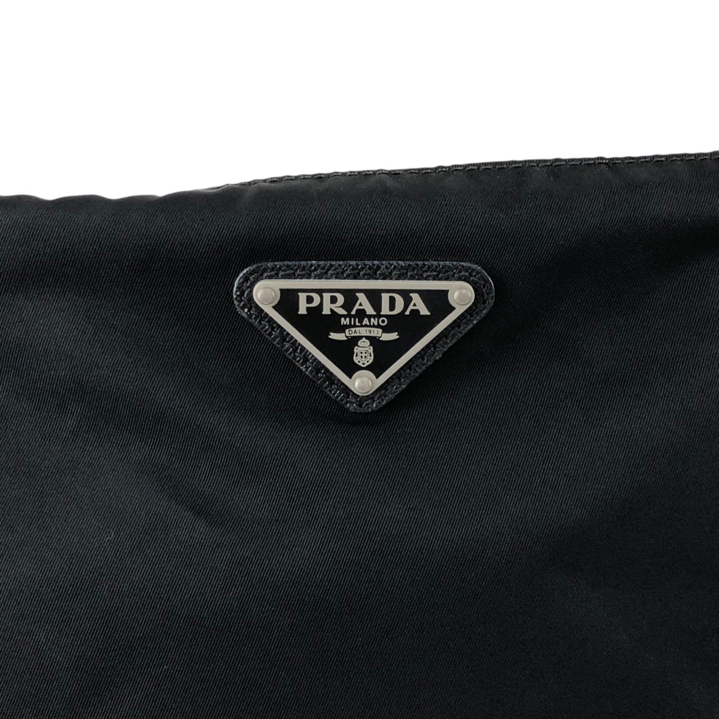 PRADA Tessuto Triangle Logo Shoulder bag Black Vintage jxt8gd