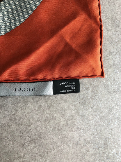 GUCCI Logo Scarf Beige Vintage 7sbgn3