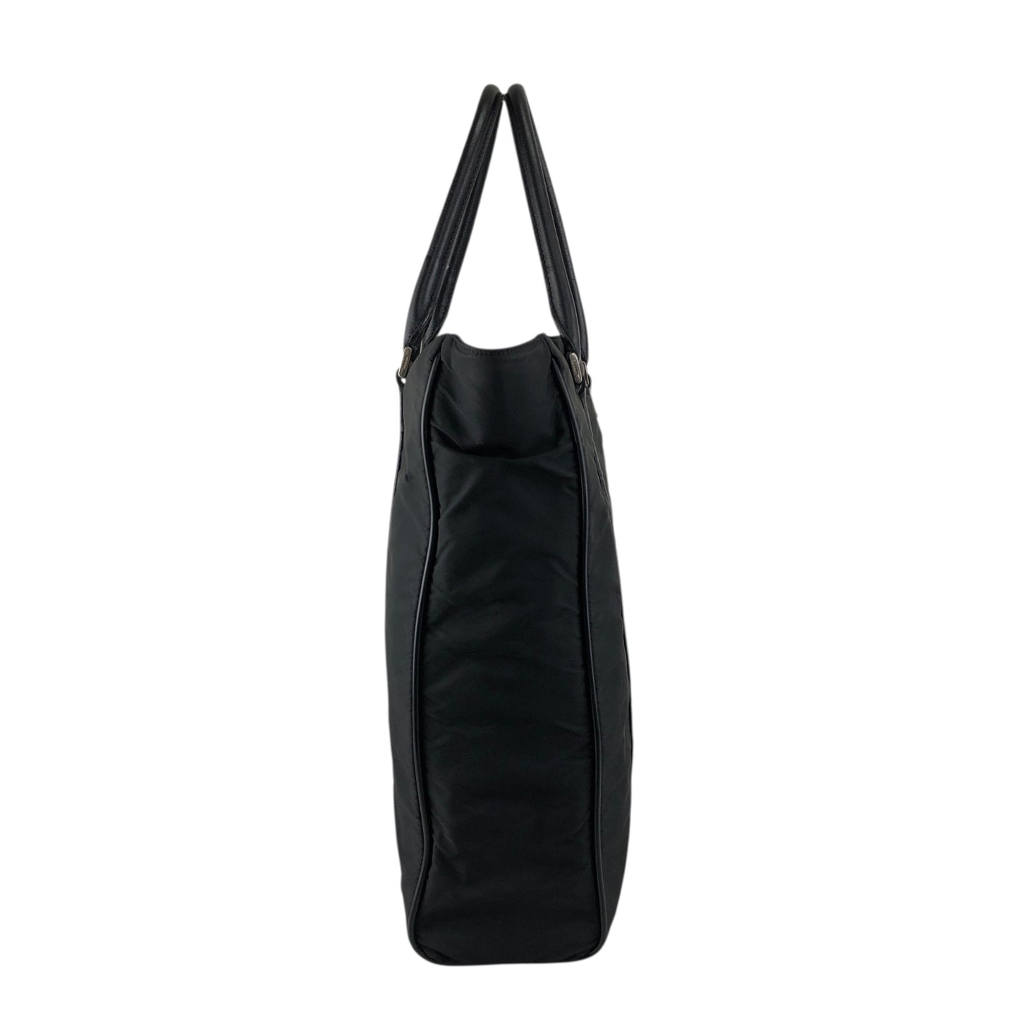 PRADA Triangle Logo Totebag Black Vintage syxbuh
