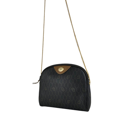 Christian Dior Honeycomb Pattern Small Chain Shoulder bag Black Vintage rd7gwd