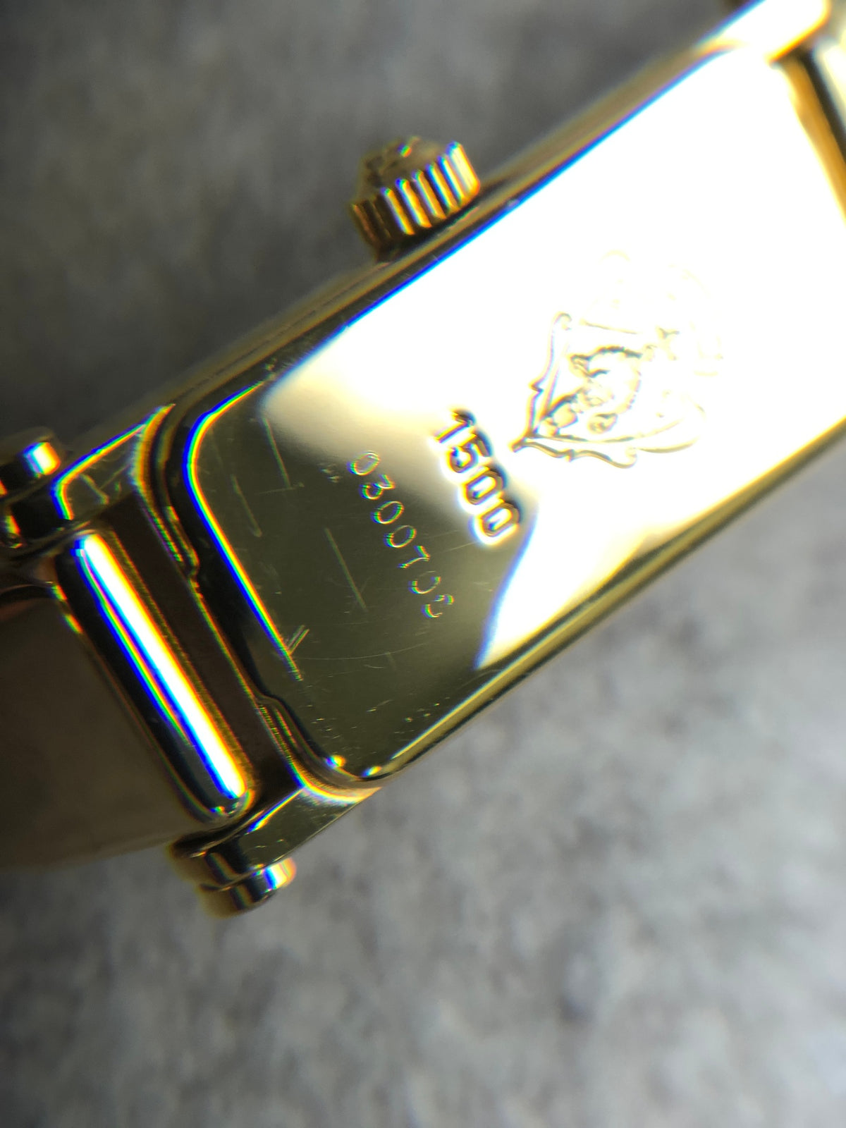GUCCI Logo Quartz Watch Gold Vintage pynvz2