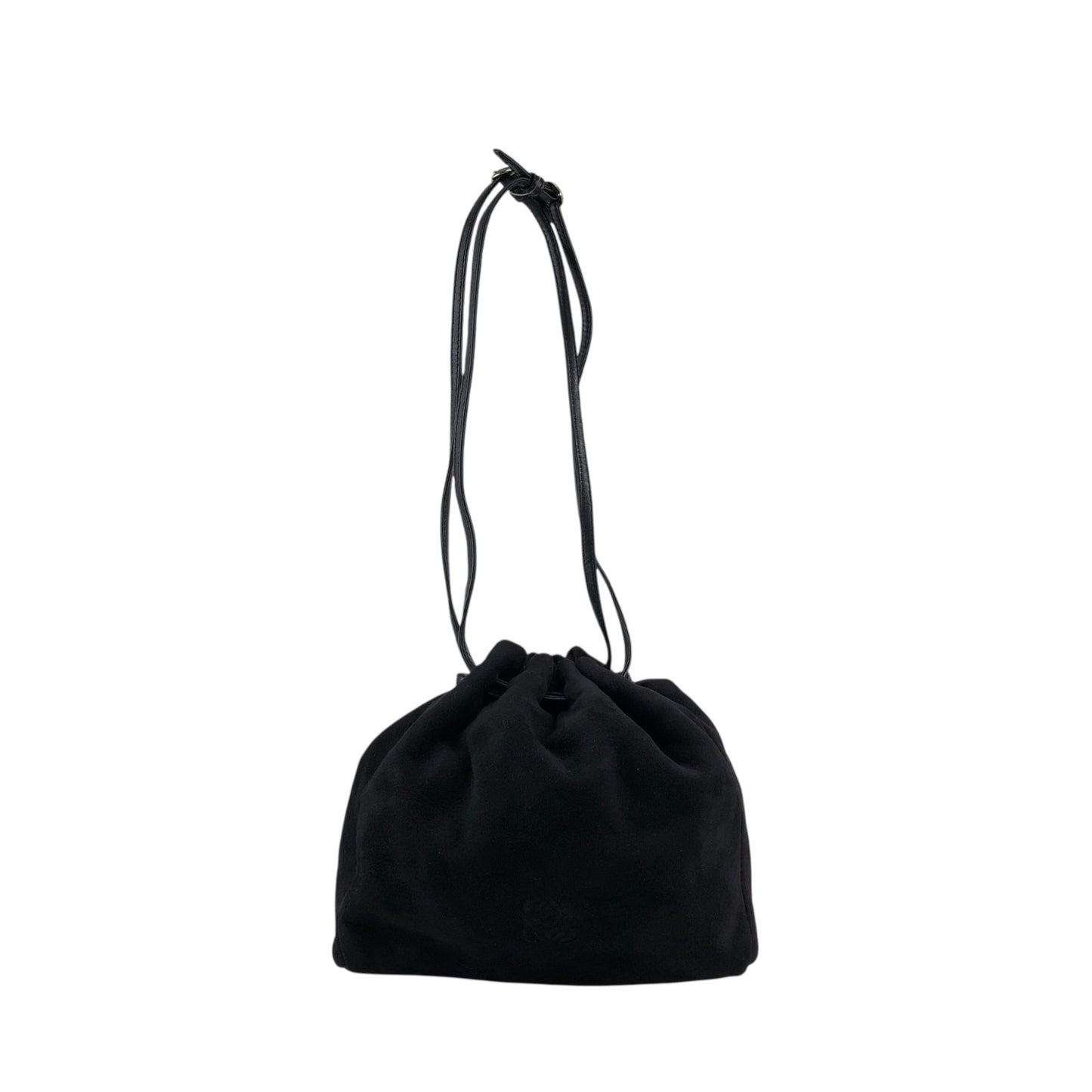 LOEWE Anagram Drawstring Small Handbag Black Vintage ysb4mf