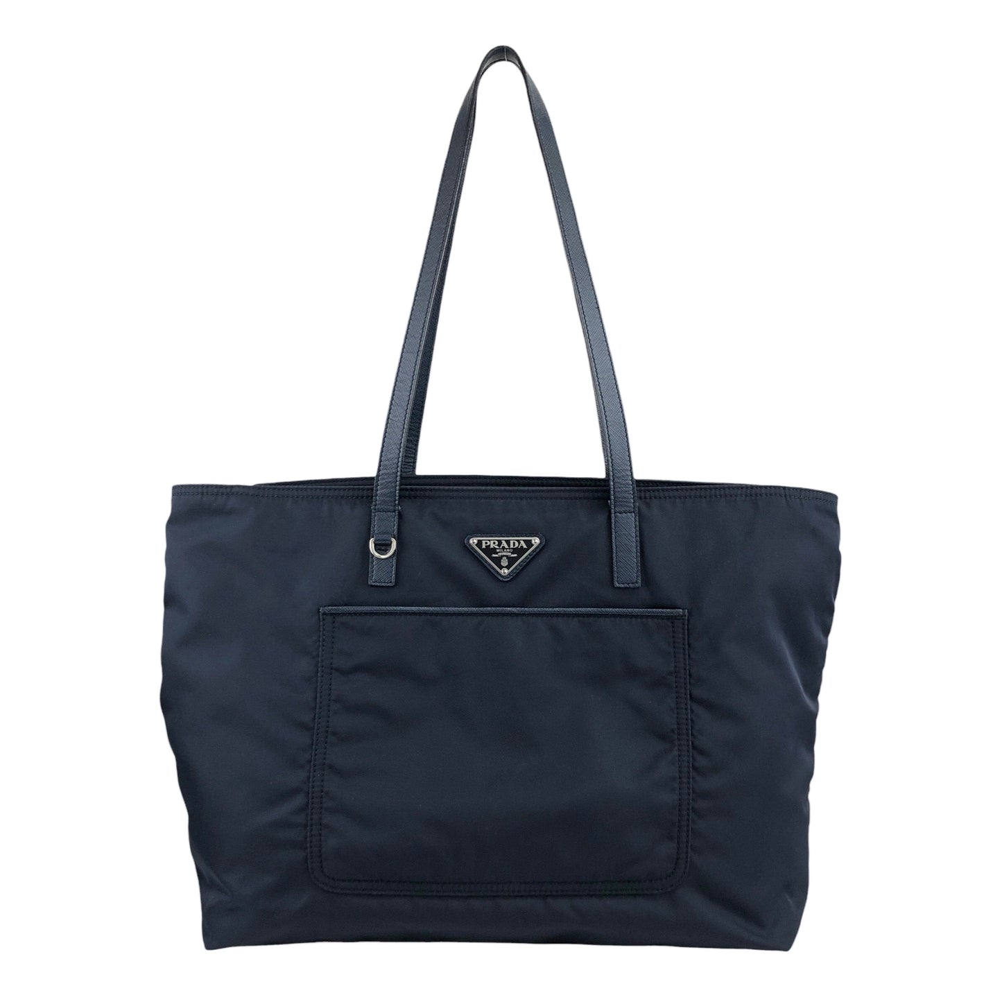 PRADA Tessuto Triangle Logo Totebag Navy Vintage 3j5ghg