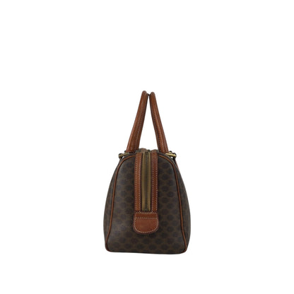 CELINE Macadam Blason Handbag Boston bag Brown Vintage u6p2h4