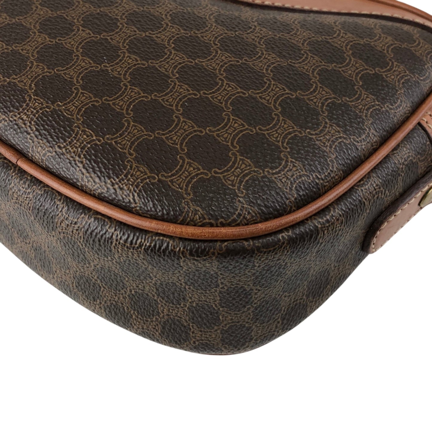 CELINE Macadam Blason Shoulder bag Brown Vintage ebzayc