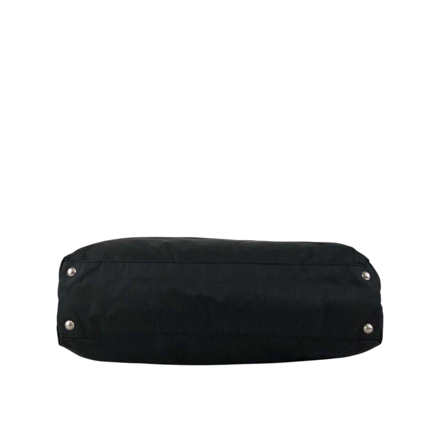 PRADA Tessuto Triangle Logo Totebag Black Vintage 4f8fnv