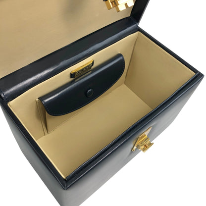 LOEWE Anagram Handbag Vanity bag Navy Vintage kwwgaf