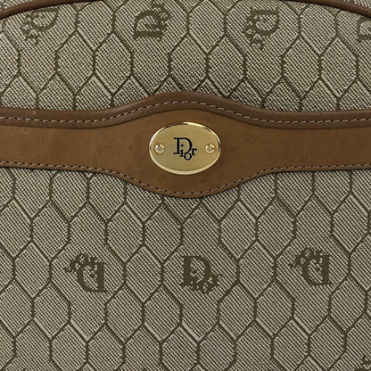 Christian Dior Honeycomb Pattern Logo Shoulder bag Beige Vintage a6fh6v