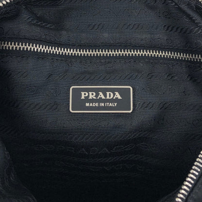 PRADA Tessuto Triangle Logo Shoulder bag Black Vintage ribjbv