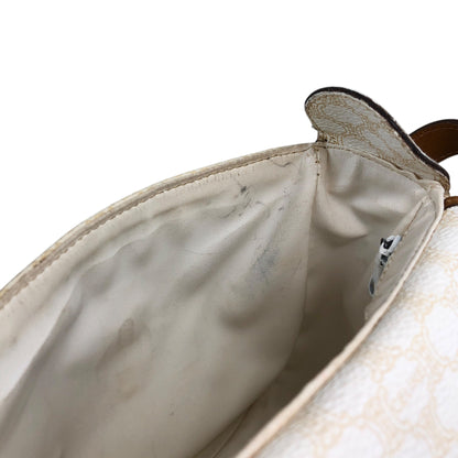 CELINE Macadam Horse Bit Shoulder bag White Vintage ctjind