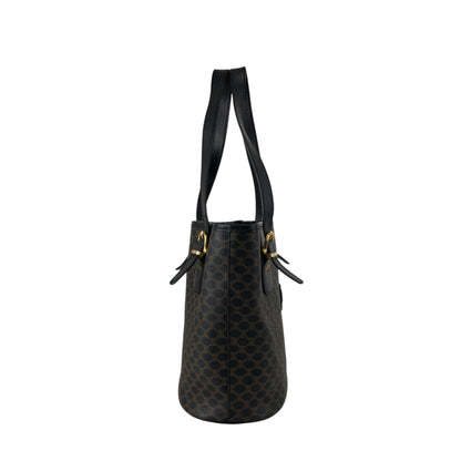 CELINE Macadam Blason Handbag Totebag Black Vintage yfc8n7
