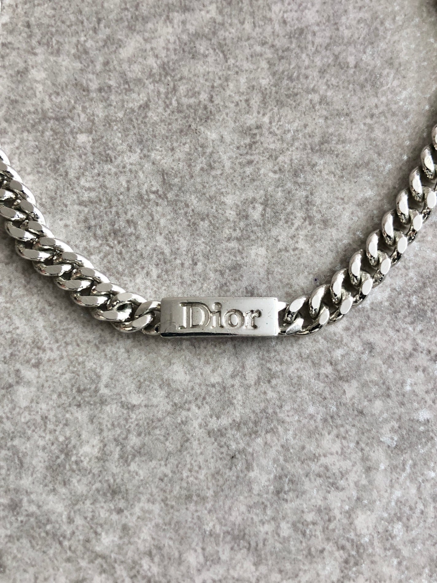 Christian Dior Logo Motif Bracelet Silver Vintage 6fdsgx