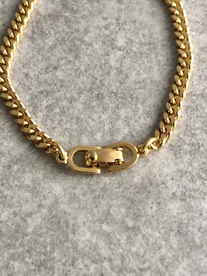 Christian Dior CD Logo Rhinestone Bracelet Gold Vintage wxhykw