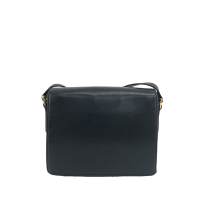 CELINE Gancini Shoulder bag Black Vintage ruhbm2