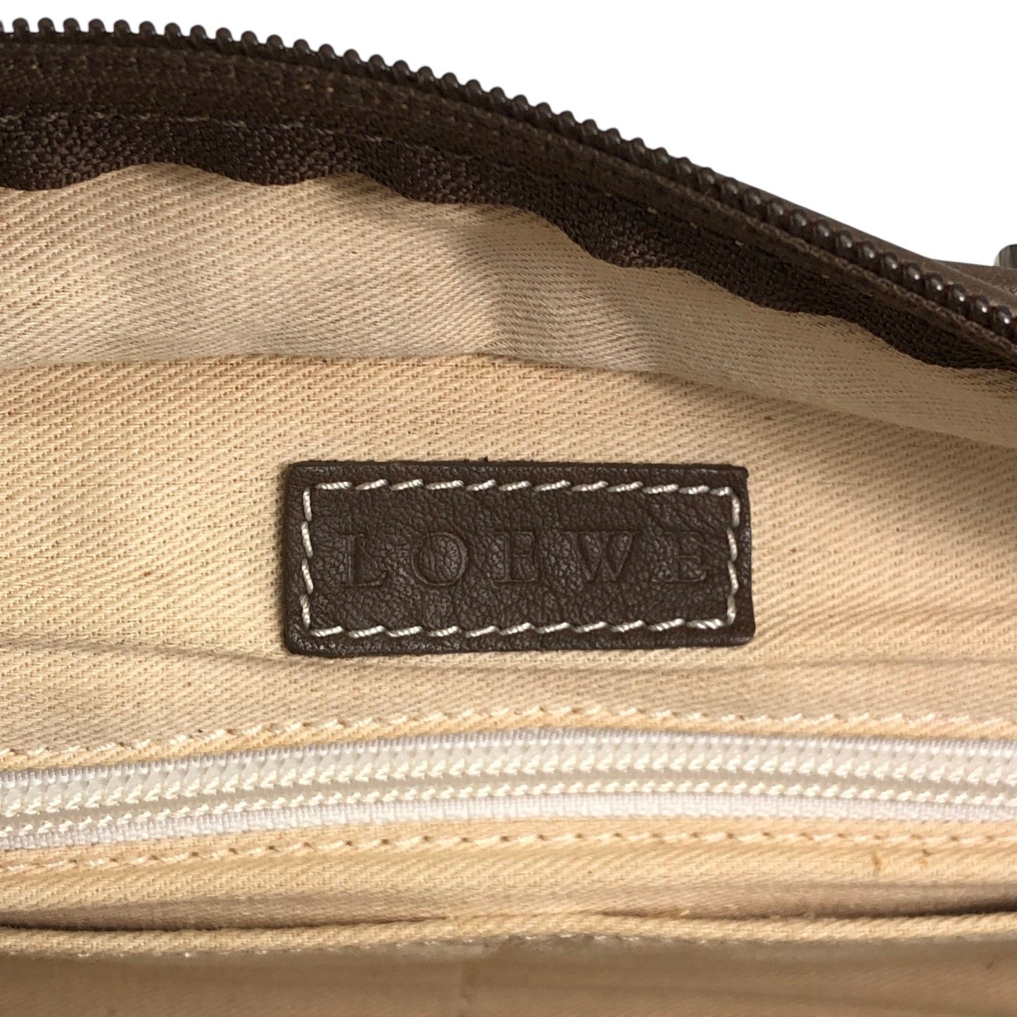 LOEWE Amazona Anagram Handbag Beige Vintage srrkp4