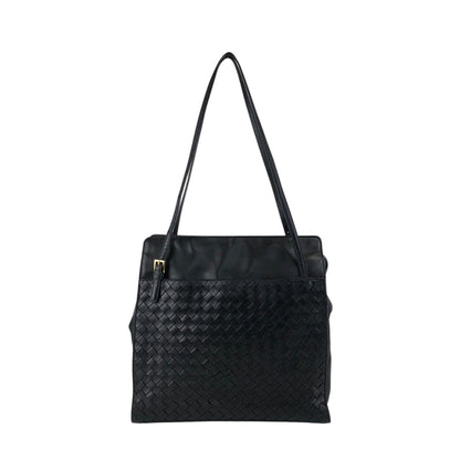 Bottega Veneta Intrecciato Handbag Shoulder bag Black Vintage egp857