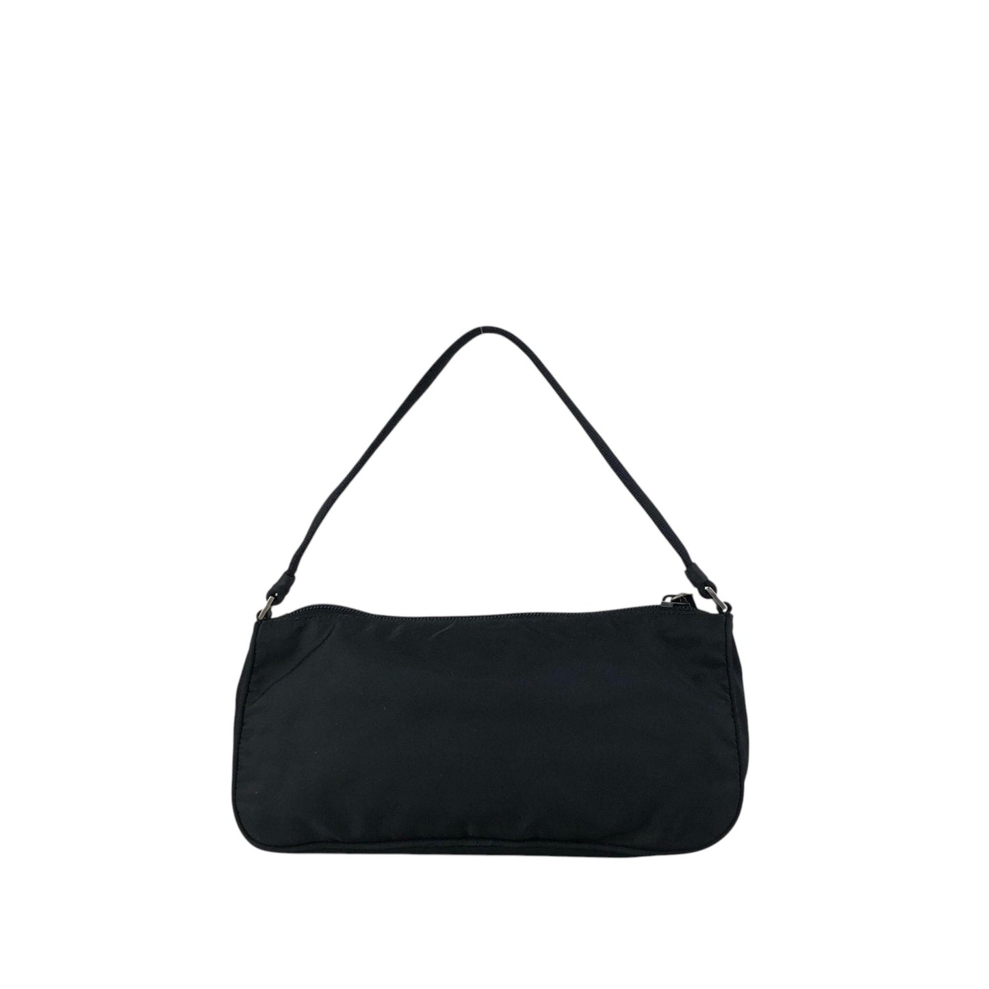 PRADA Tessuto Triangle Logo Small Handbag Black Vintage 7u2u85