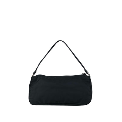 PRADA Tessuto Triangle Logo Small Handbag Black Vintage 7u2u85