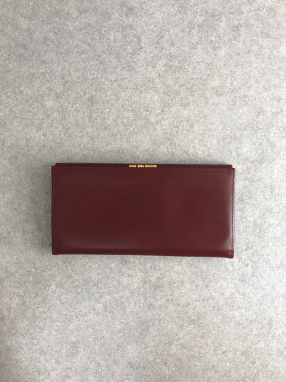 Cartier Logo Embossed Long Wallet Bordeaux Vintage shhgrp