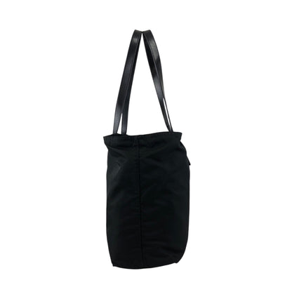 PRADA Tessuto Triangle Logo Totebag Black Vintage weepxg