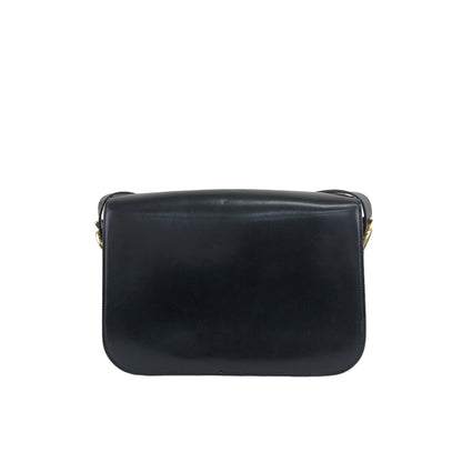 CELINE Horse Carriage Shoulder bag Black Vintage pupm4e