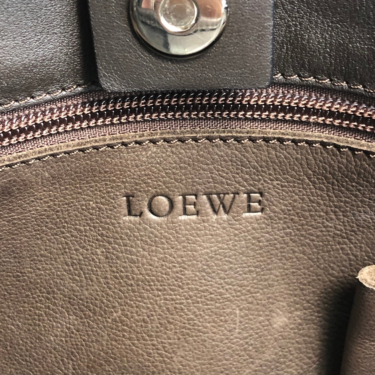 LOEWE Anagram Handbag Brown Vintage pbjguh