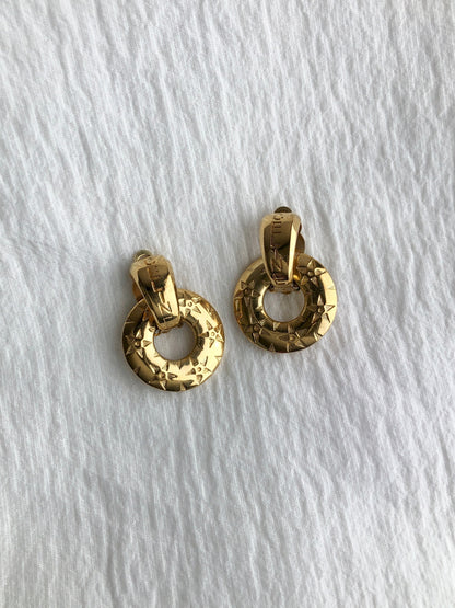 CELINE Starball Earrings Gold Vintage wf5et4